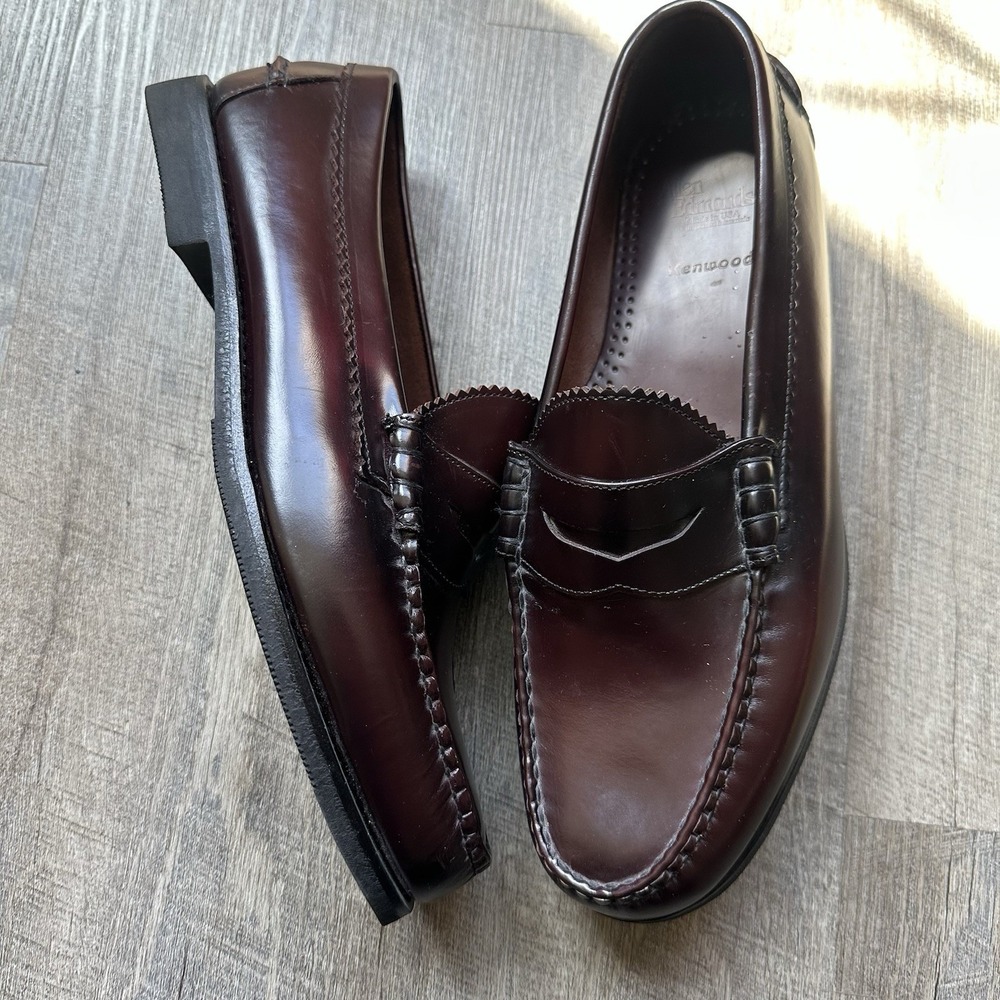 Allen Edmonds Shoes Size 13 Kenwood Penny Moc Burgundy Leather NEW Made in USA - Picture 1 of 7